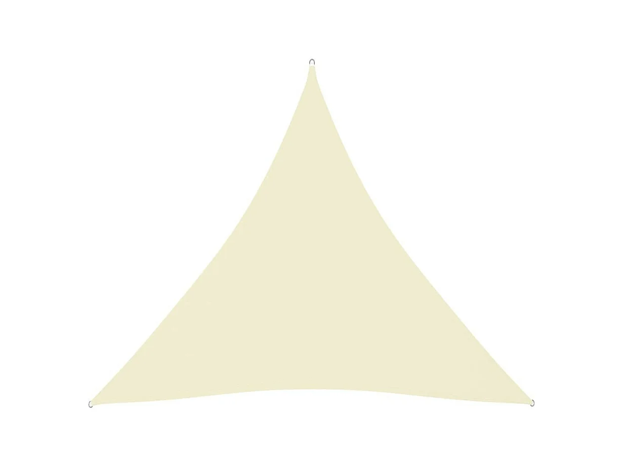 Voile de parasol Tissu Oxford triangulaire 4,5x4,5x4,5 m Crème