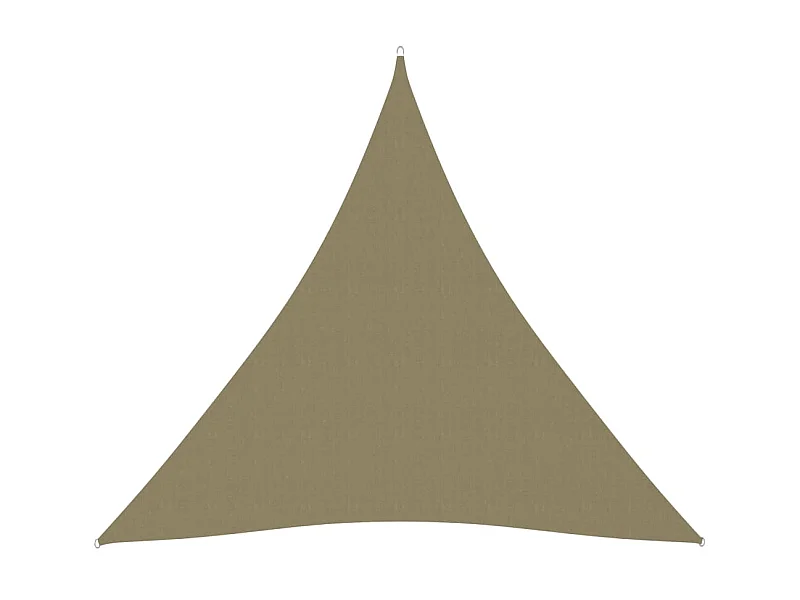 Voile de parasol Tissu Oxford triangulaire 4x4x4 m Beige