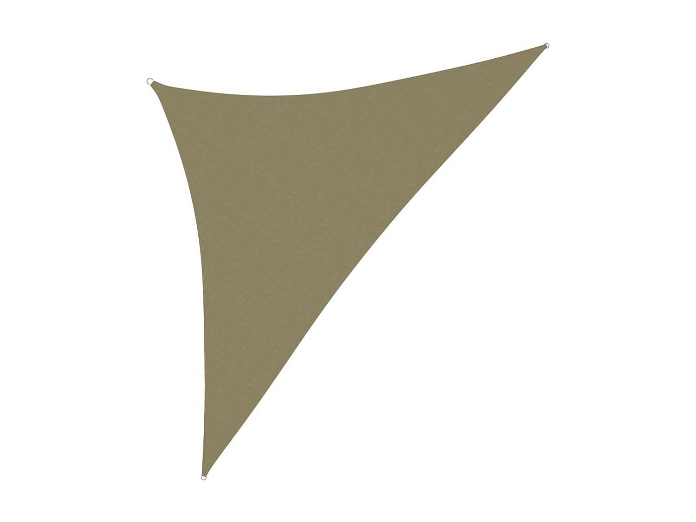 Toldo De Vela Triangular De Tela Oxford - 4x4x5.8 M, Color Crema, Resistente Al Agua Y 98% UV, Para Jardín Y Terraza
