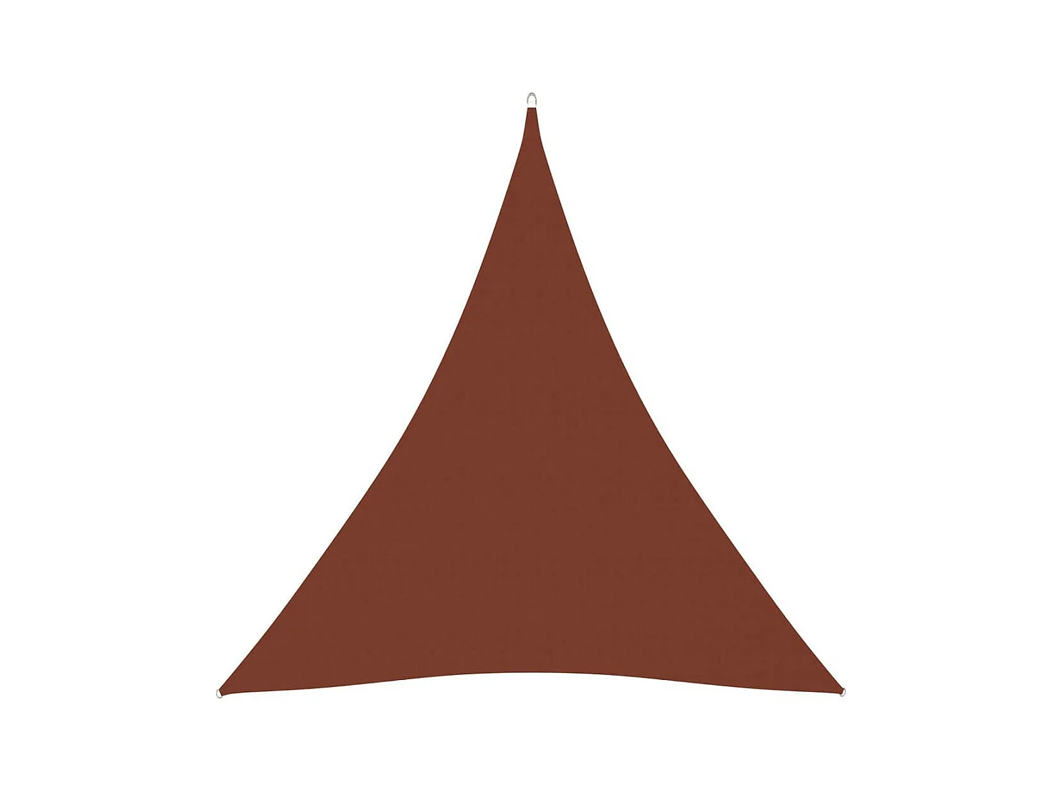 Voile de parasol Tissu Oxford triangulaire 4x4x4 m Terre cuite