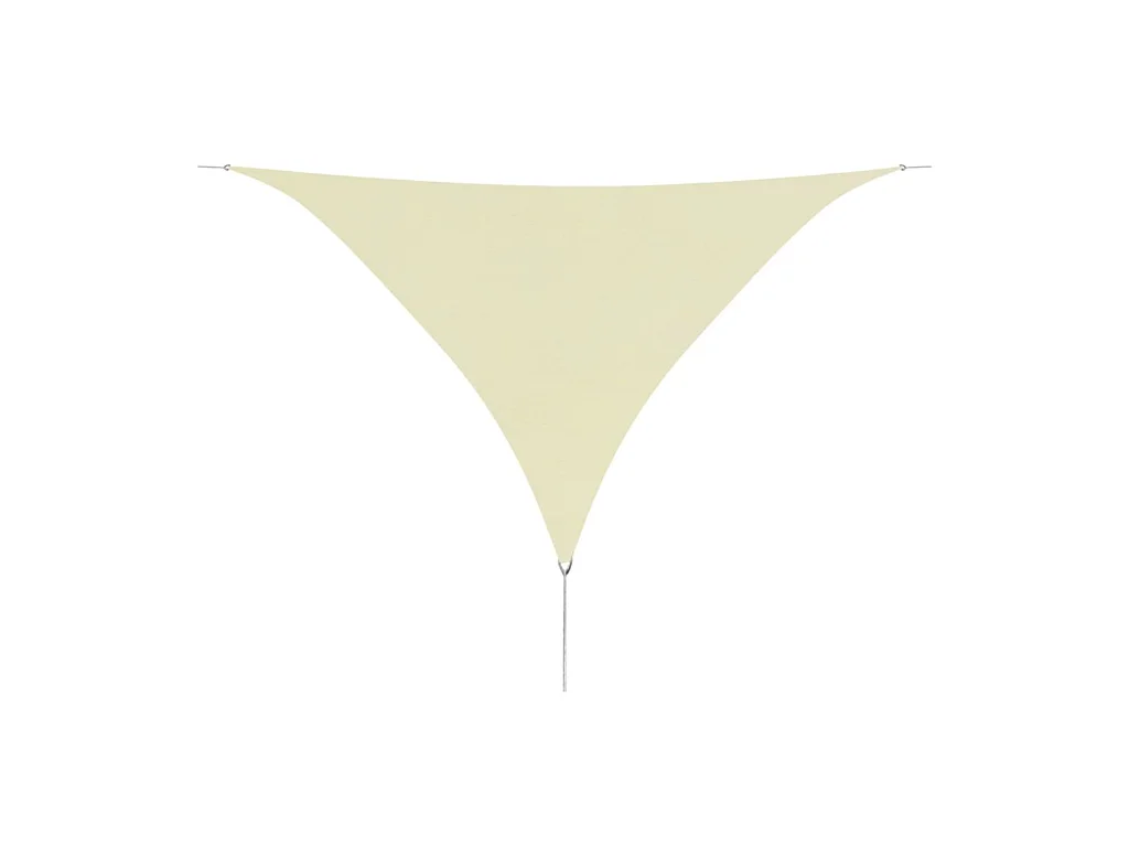 Parasol en tissu Oxford triangulaire 3,6 x 3,6 x 3,6 m Crème