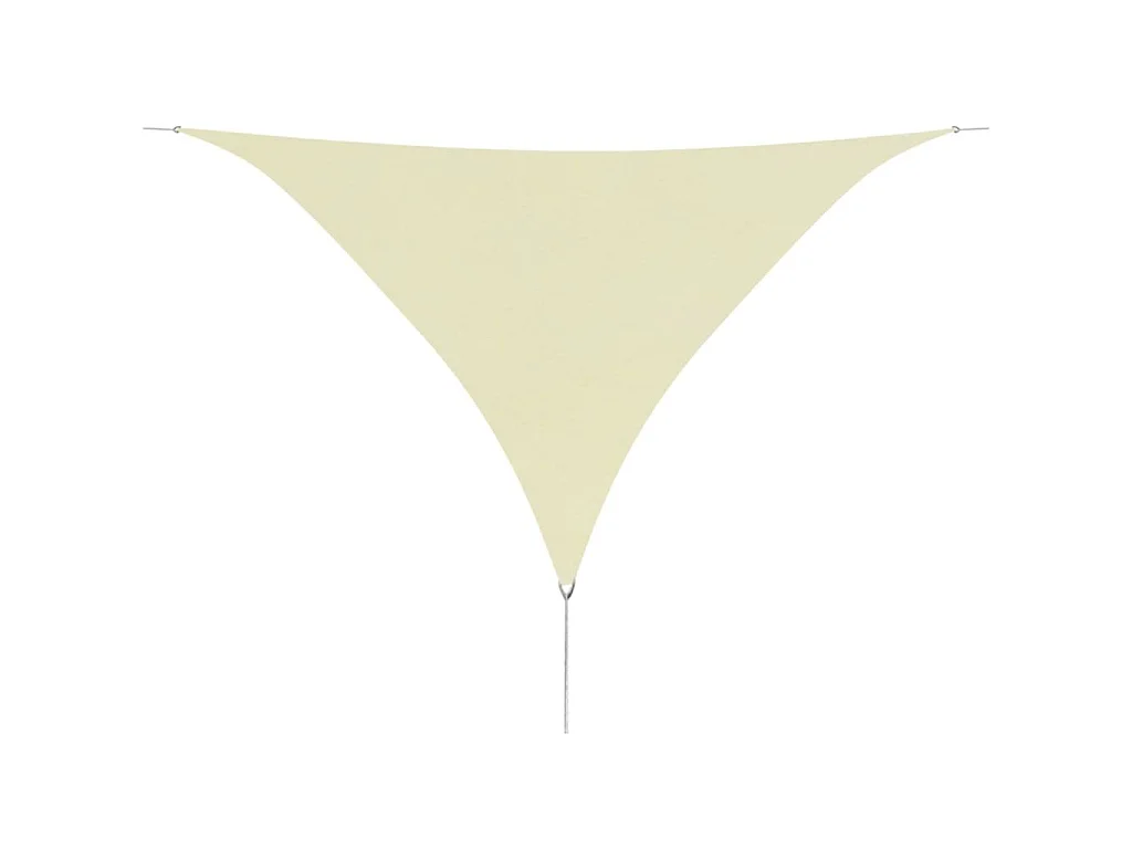 Parasol en tissu Oxford triangulaire 3,6 x 3,6 x 3,6 m Crème
