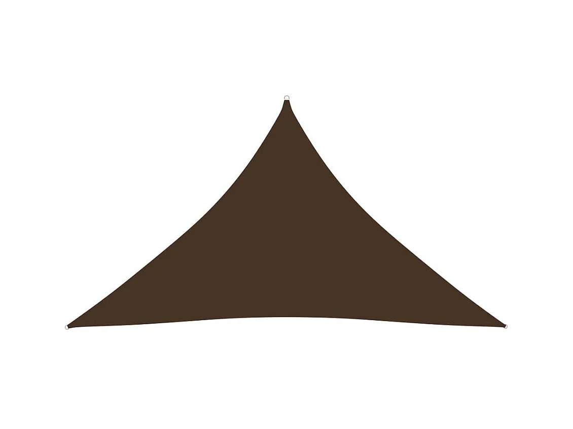 Voile de parasol Tissu Oxford triangulaire 5x5x6 m Marron