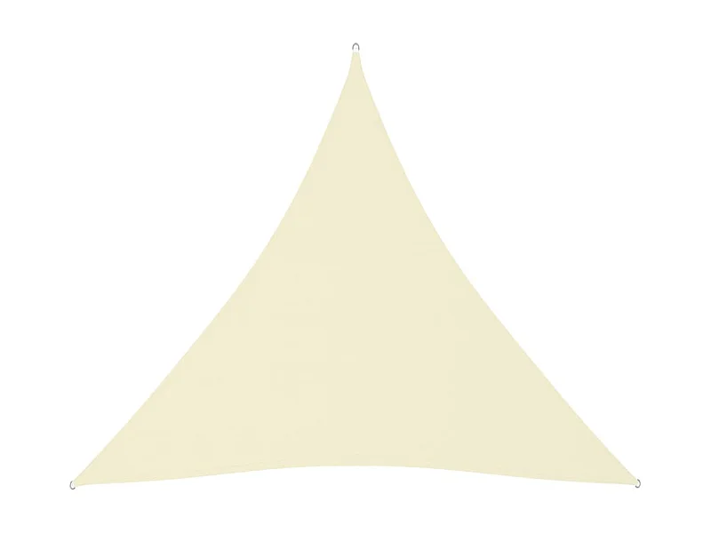 Voile de parasol Tissu Oxford triangulaire 3x3x3 m Crème