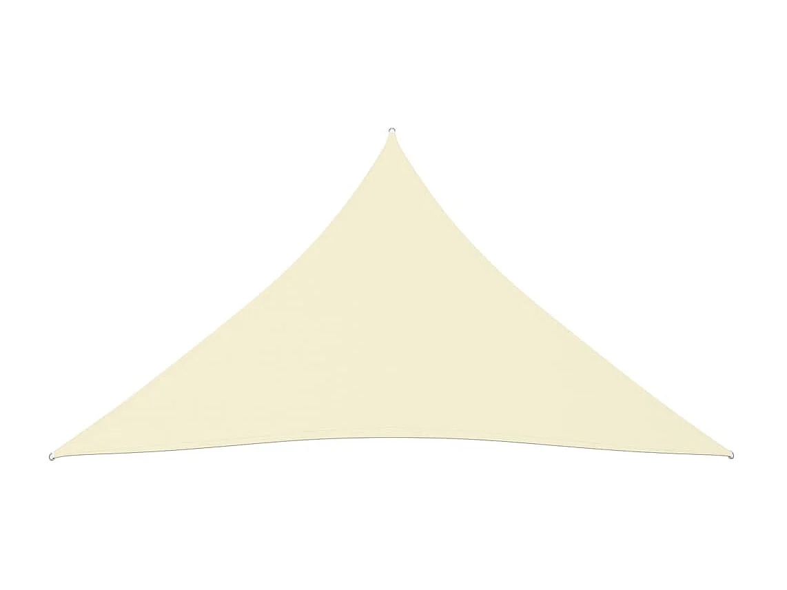 Voile de parasol Tissu Oxford triangulaire 3x3x3 m Crème
