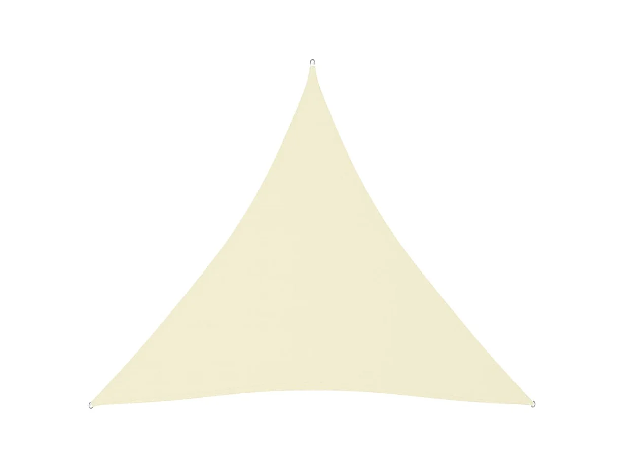Voile de parasol Tissu Oxford triangulaire 3x3x3 m Crème