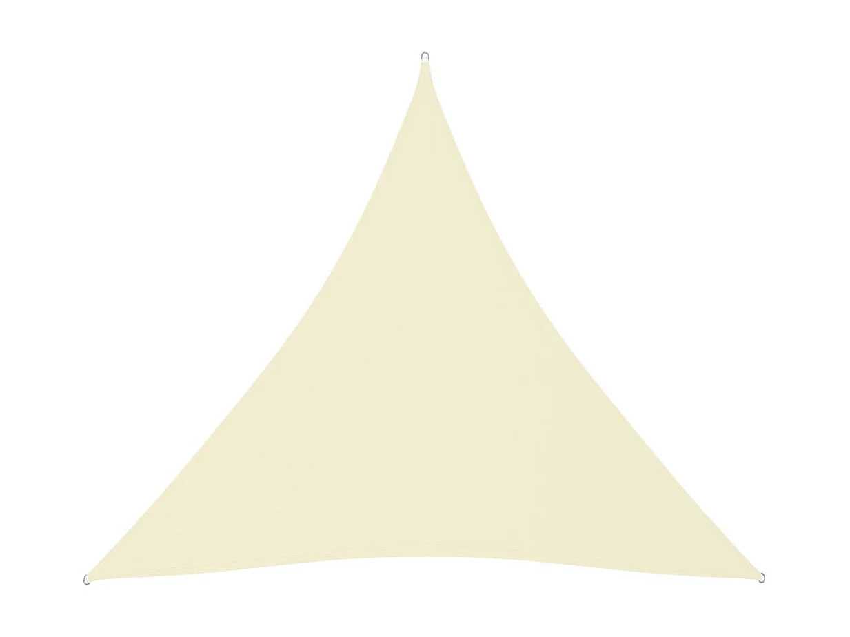 Voile de parasol Tissu Oxford triangulaire 3x3x3 m Crème