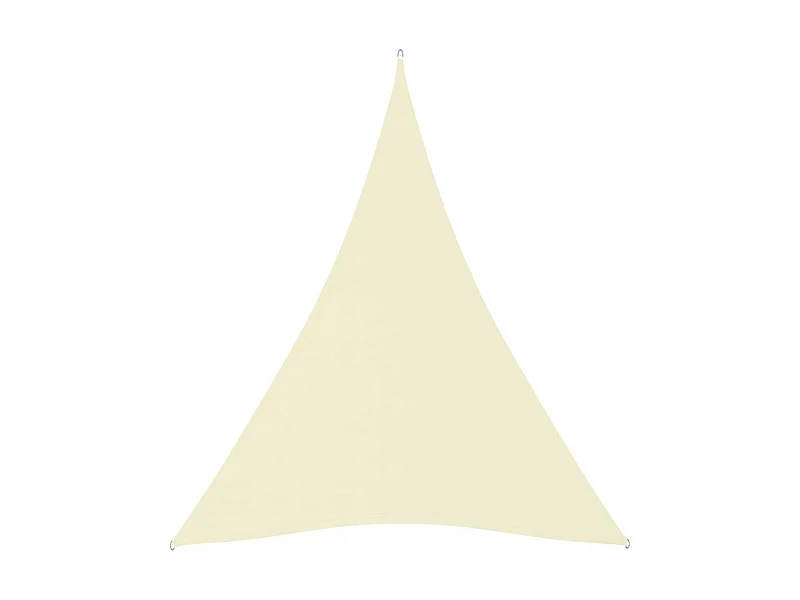 Voile de parasol Tissu Oxford triangulaire 5x6x6 m Crème