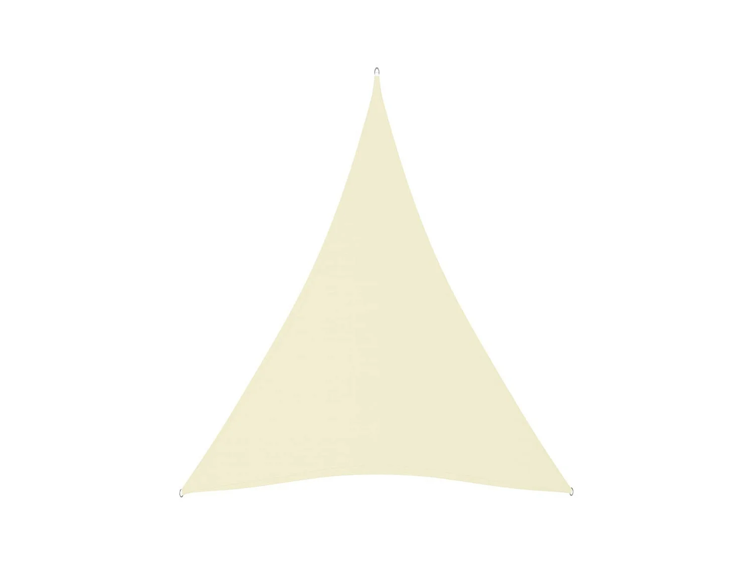 Voile de parasol Tissu Oxford triangulaire 5x6x6 m Crème
