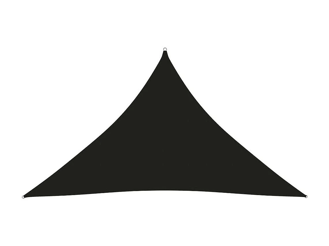 Voile de parasol Tissu Oxford triangulaire 5x5x6 m Noir