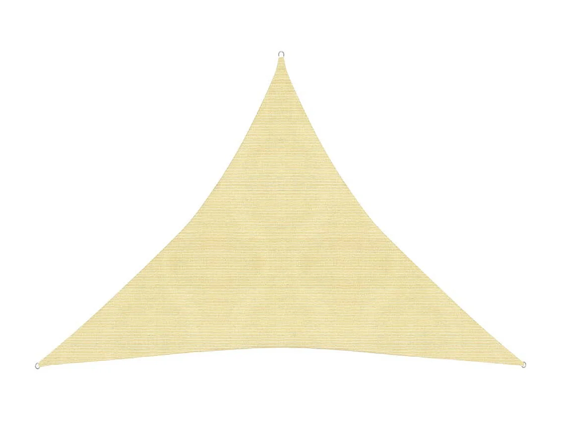 Parasol en PEHD triangulaire 3,6x3,6x3,6 m Beige