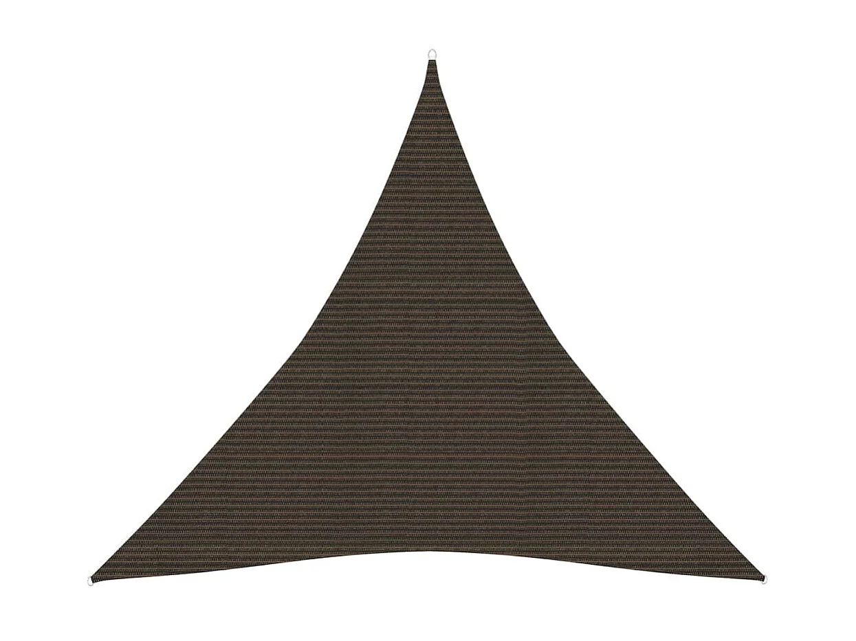 Voile d'ombrage 160 g-m² Marron 3,6x3,6x3,6 m PEHD