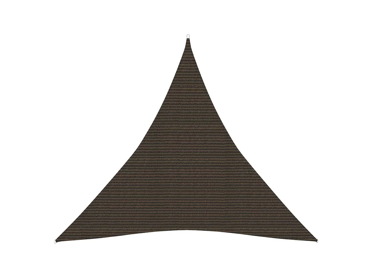 Voile d'ombrage 160 g-m² Marron 3,6x3,6x3,6 m PEHD