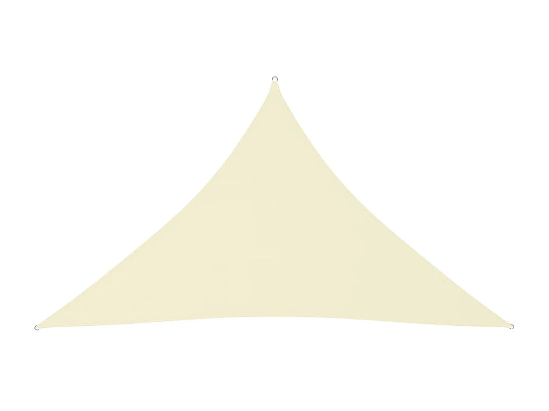 Voile de parasol Tissu Oxford triangulaire 3,5x3,5x4,9 m Crème