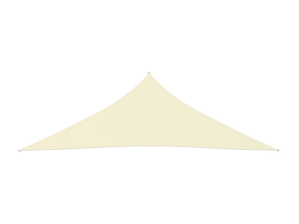 Voile de parasol Tissu Oxford triangulaire 3,5x3,5x4,9 m Crème