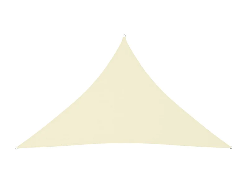 Voile de parasol Tissu Oxford triangulaire 3,5x3,5x4,9 m Crème