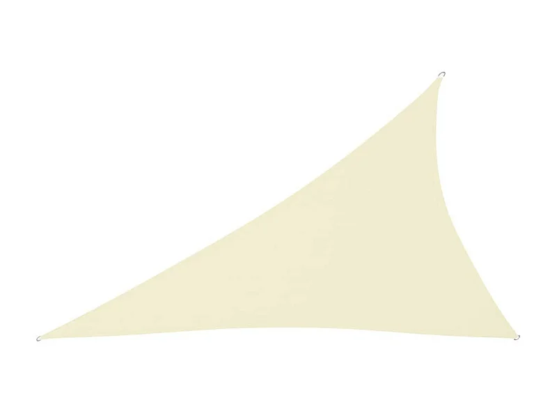 Voile de parasol Tissu Oxford triangulaire 4x5x6,4 m Crème