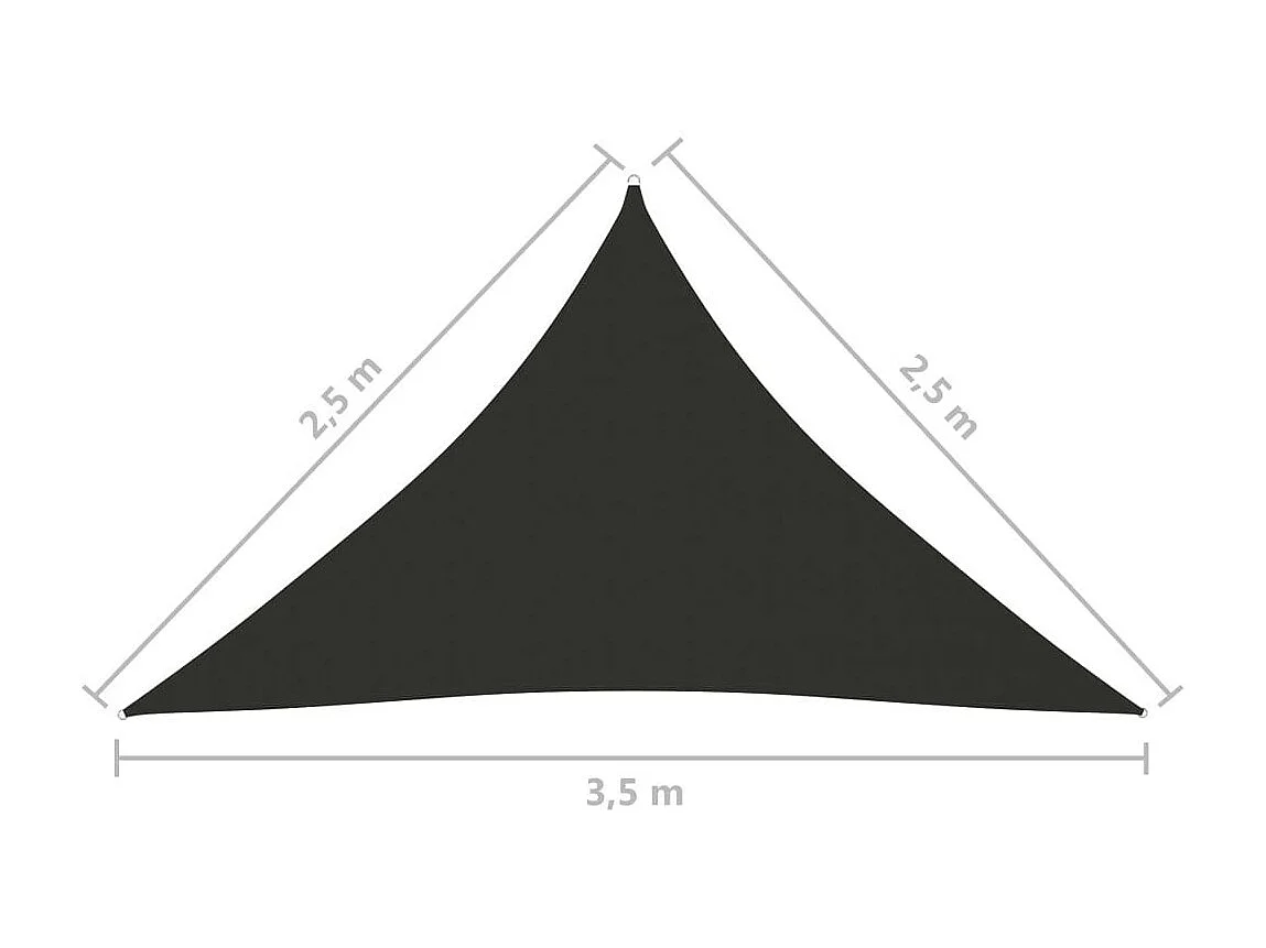 Voile de parasol Tissu Oxford triangulaire 2,5x2,5x3,5 m
