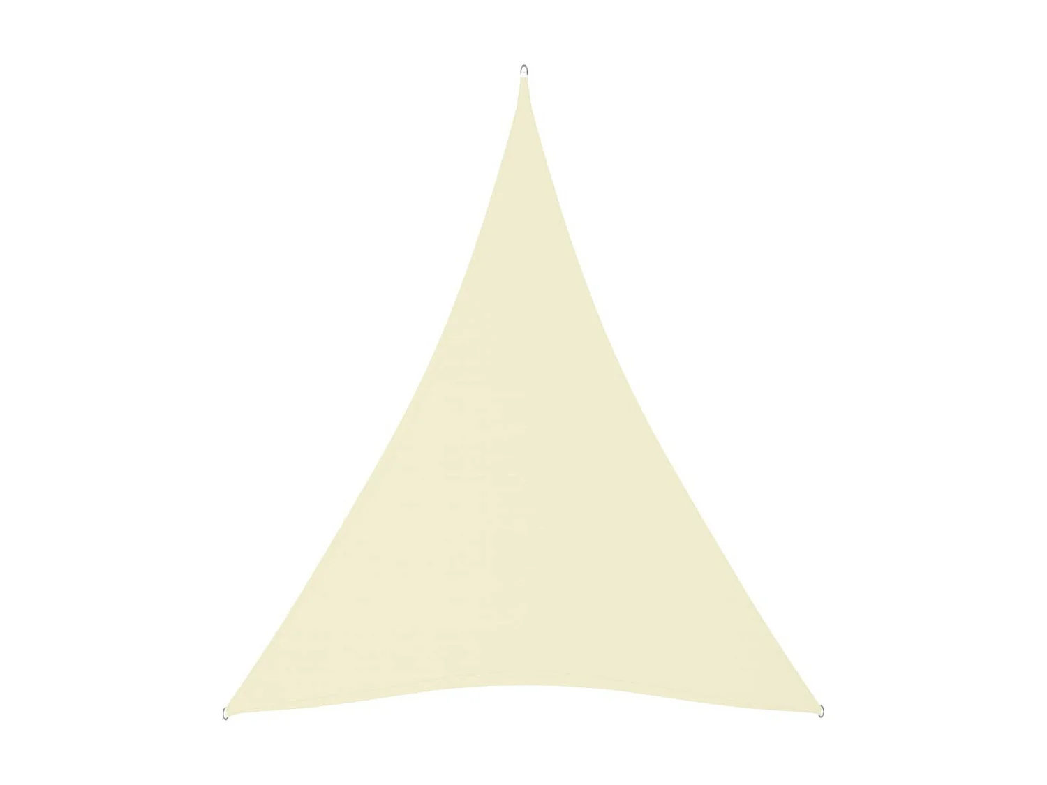 Voile de parasol Tissu Oxford triangulaire 3x4x4 m Crème