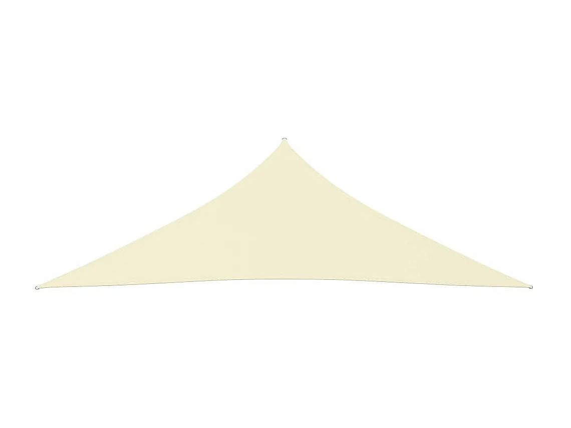 Voile de parasol Tissu Oxford triangulaire 4x4x5,8 m Crème
