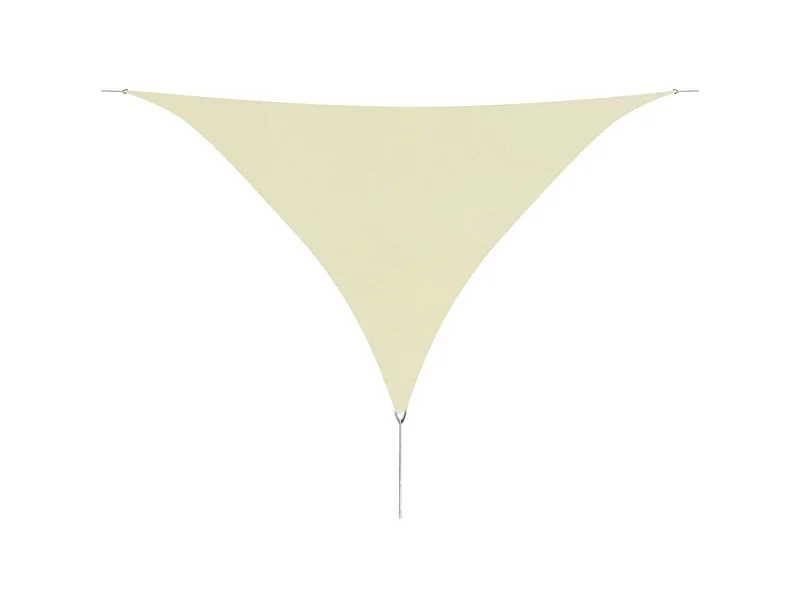 Parasol en tissu Oxford triangulaire 5x5x5 m Crème