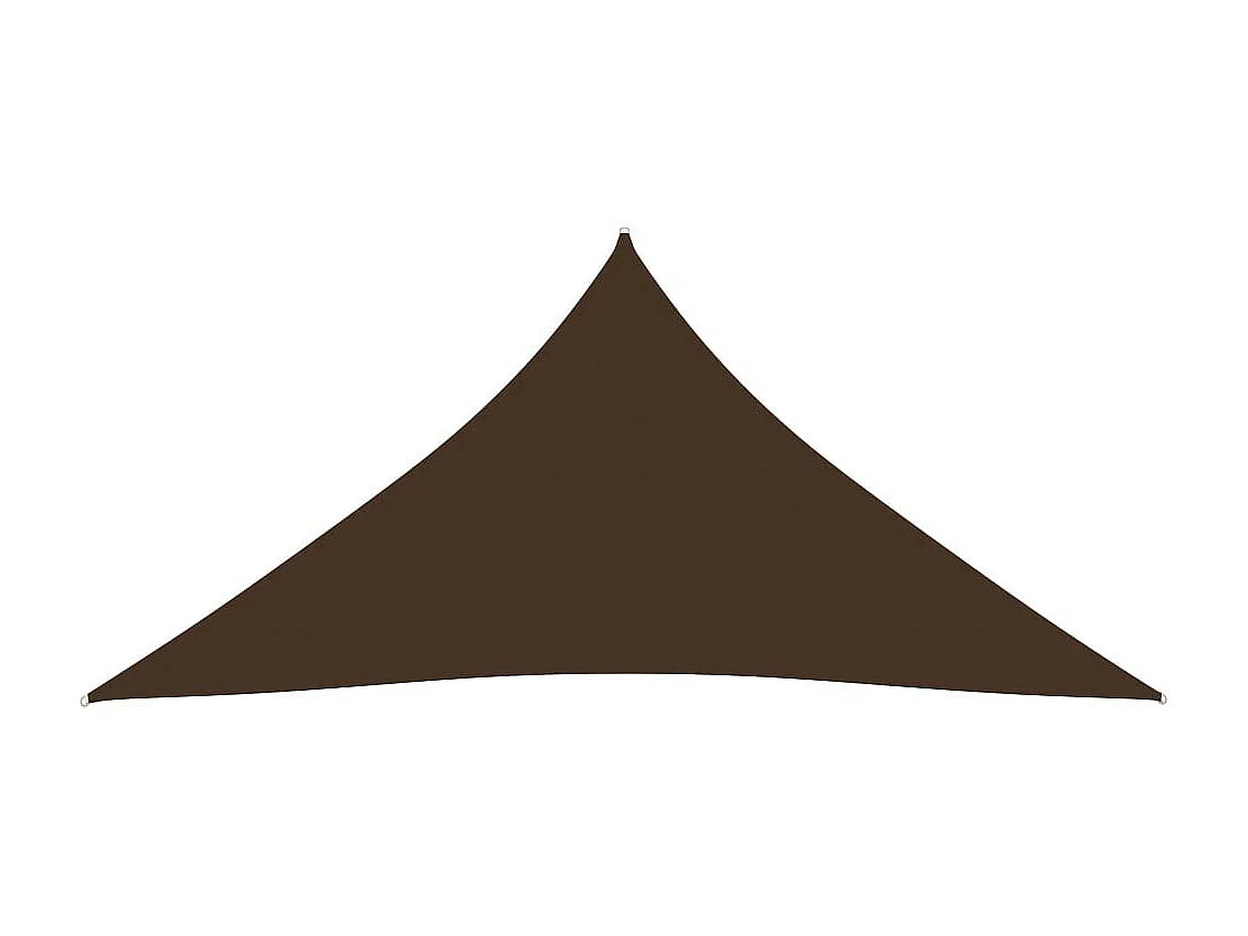 Voile de parasol Tissu Oxford triangulaire 4x4x4 m Marron