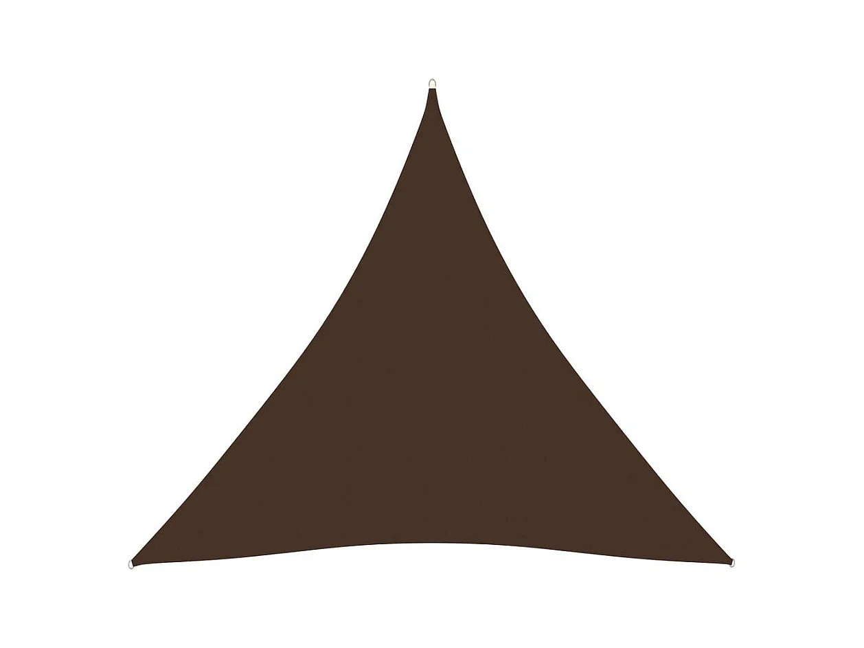 Voile de parasol Tissu Oxford triangulaire 4x4x4 m Marron