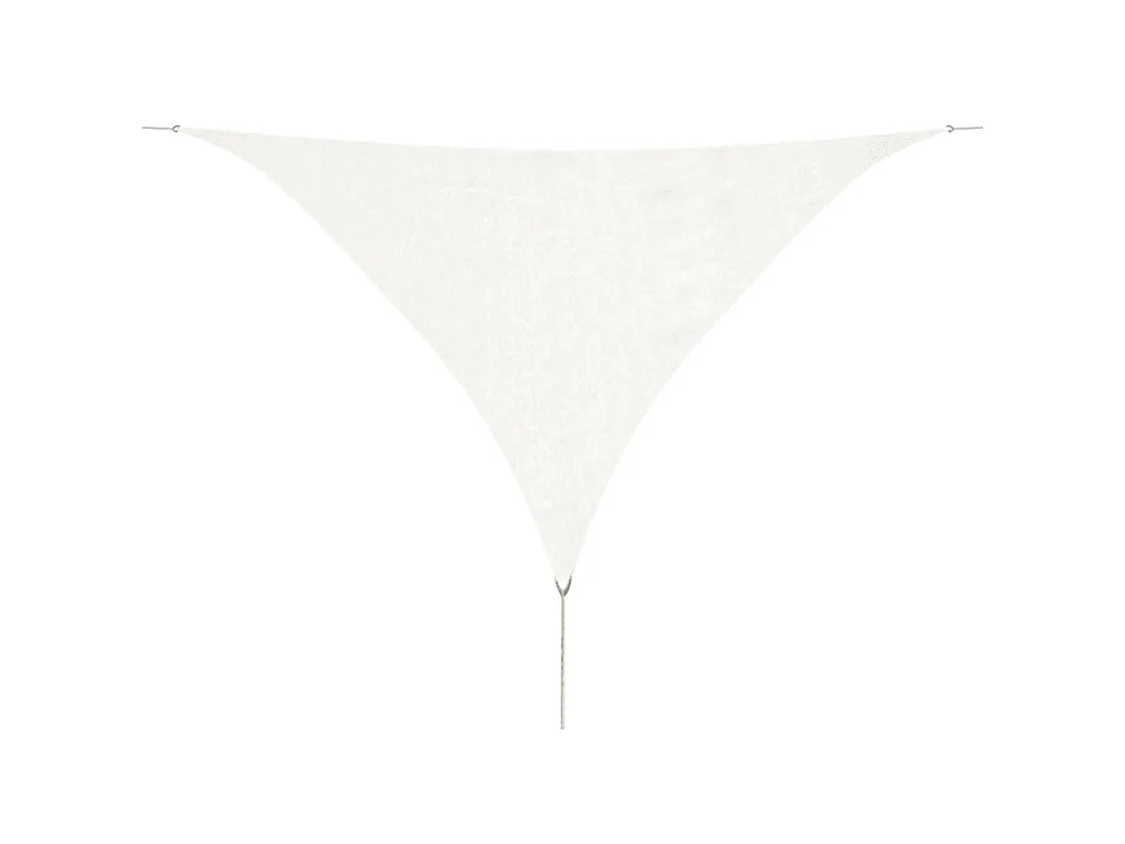 Voile d'ombrage PEHD Triangulaire 5 x 5 x 5 m Blanc