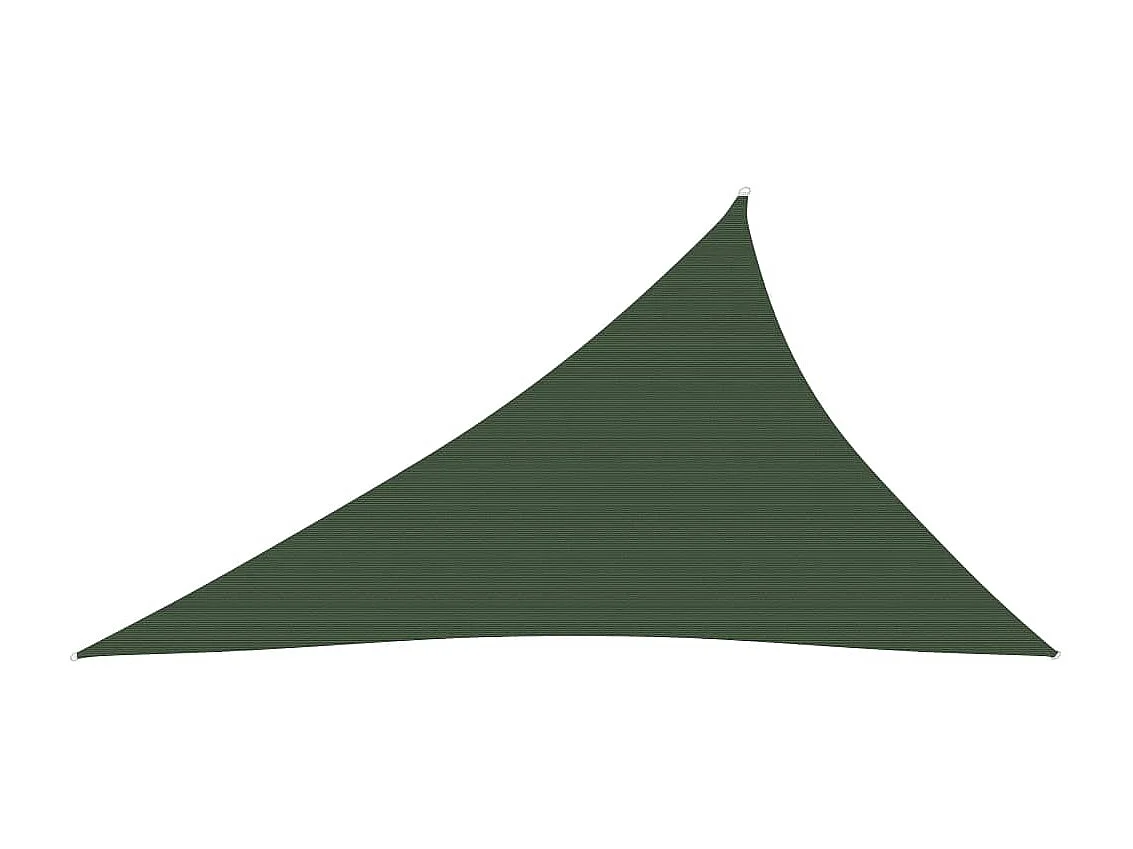 Toldo de vela HDPE verde oscuro 160 g/m² 4x5x6,8 m