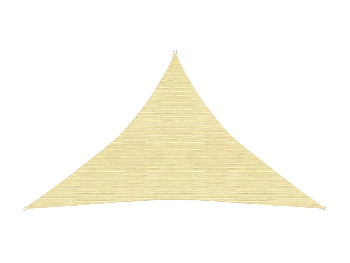 Voile d'ombrage 160 g-m² Beige 2,5x2,5x3,5 m PEHD