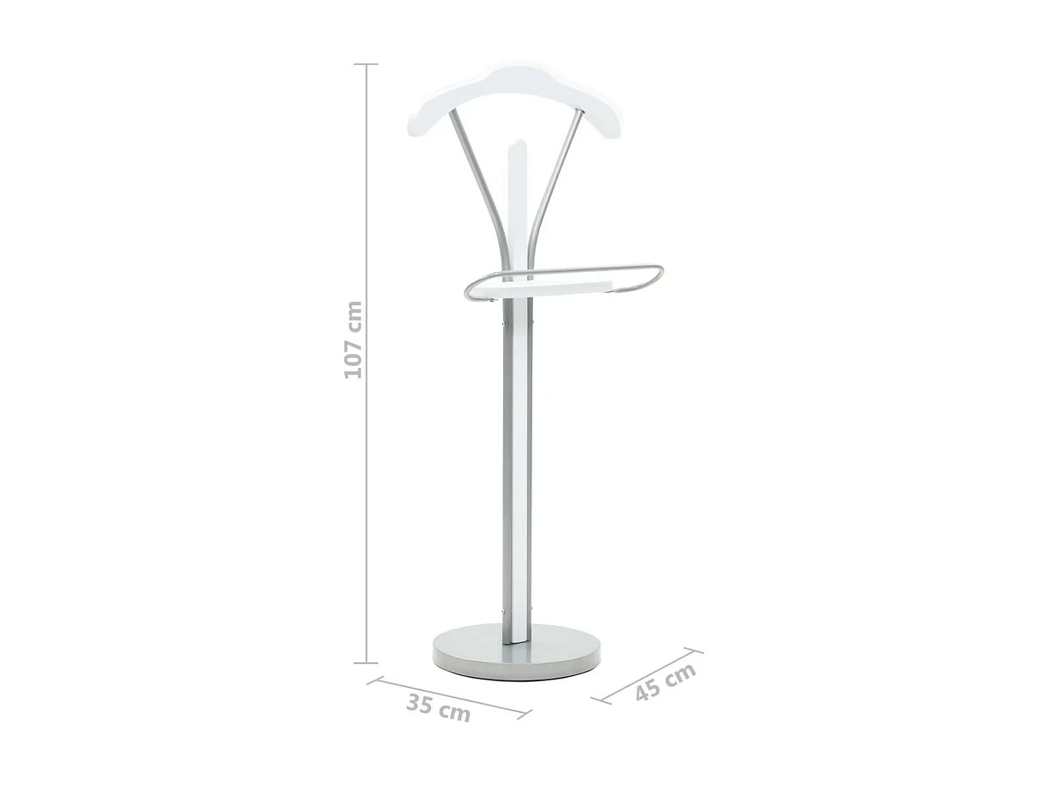 Valet de chambre 45 x 35x107 Blanc