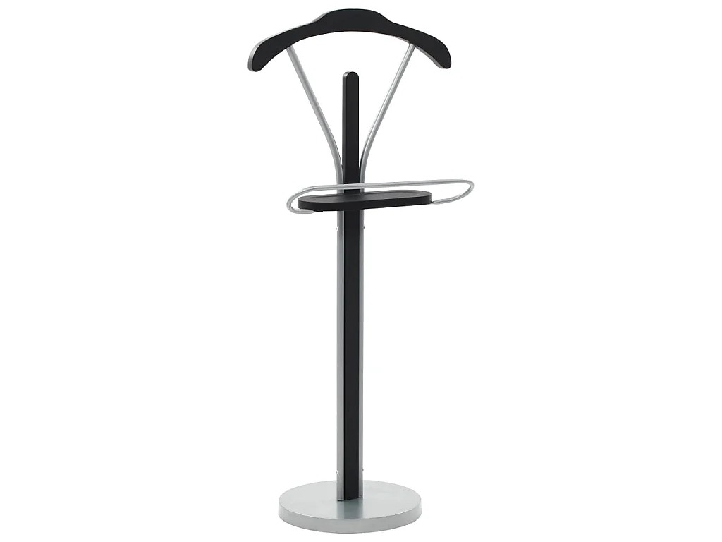 Kledingbutler 45x35x107 cm zwart en grijs