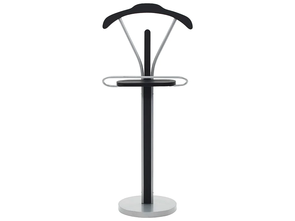 Kledingbutler 45x35x107 cm zwart en grijs