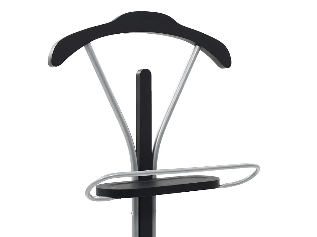 Kledingbutler 45x35x107 cm zwart en grijs