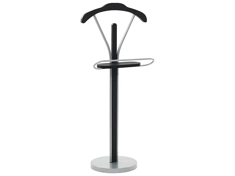 Kledingbutler 45x35x107 cm zwart en grijs