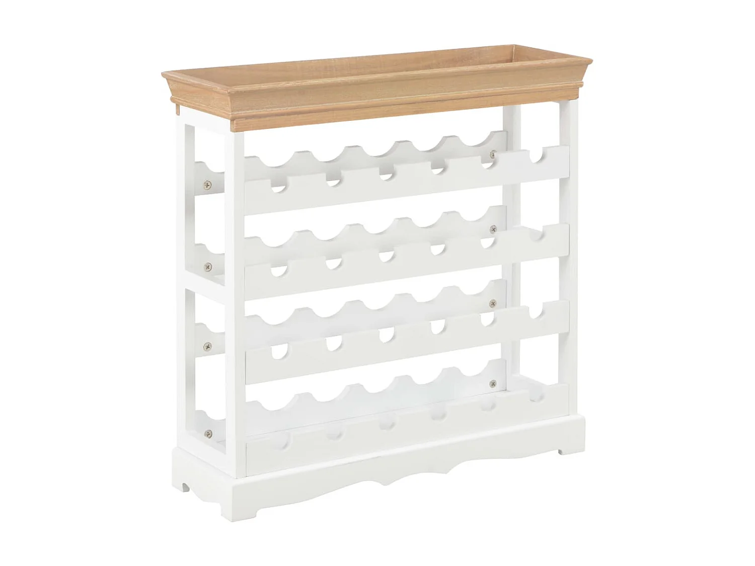 Wijnkast 70x22,5x70,5 cm MDF wit