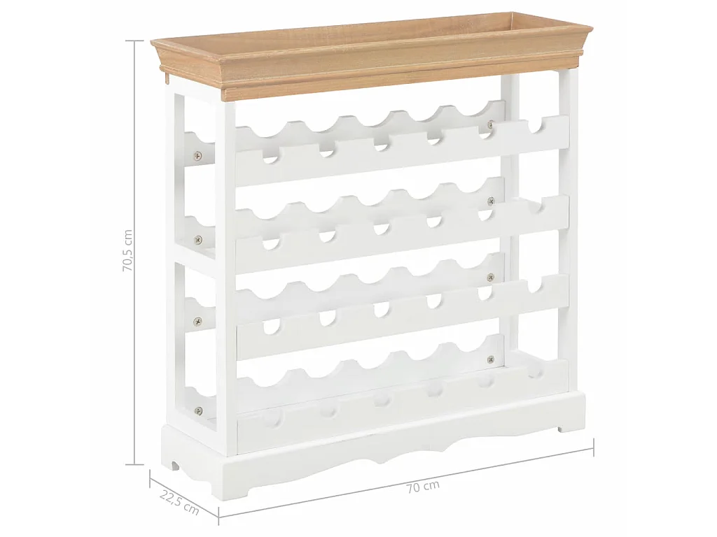 Armoire à vin Blanc 70 x 22,5x70,5 MDF