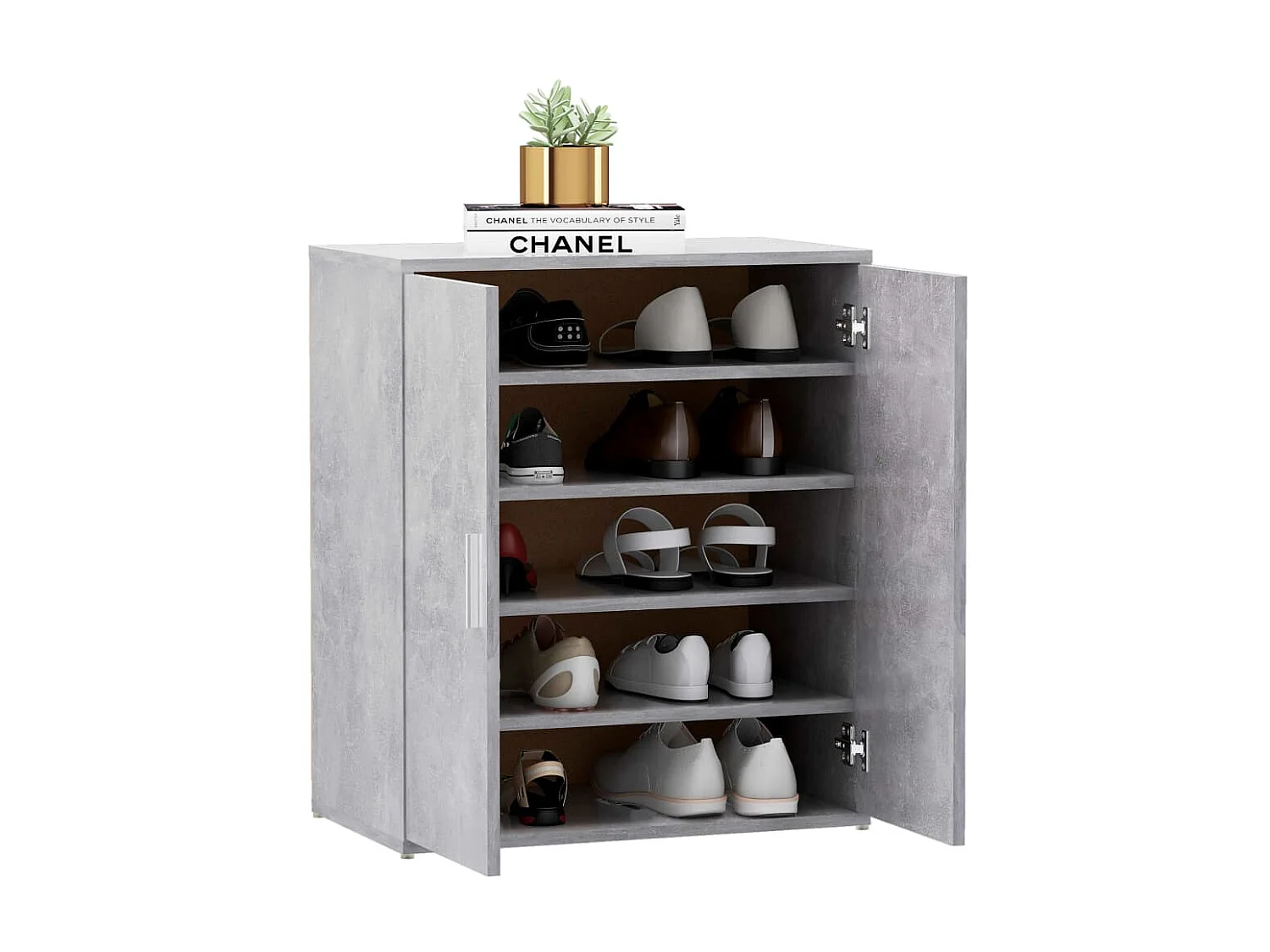 Armoire à chaussures Gris béton 60x35x70 2