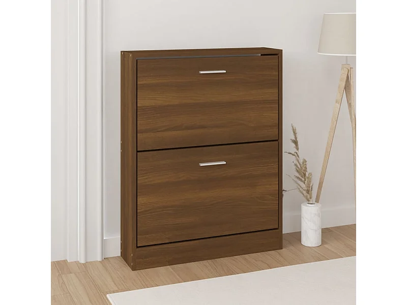Armoire à chaussures Chêne marron 59x17x81 Bois d'ingénierie
