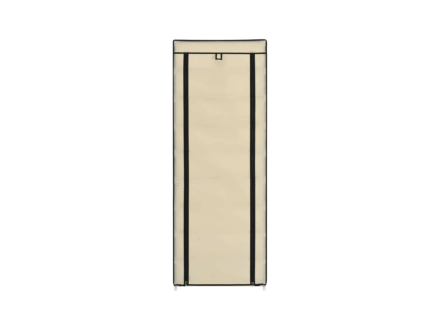 Armoire à chaussures avec housse Crème 57x29x162 Tissu
