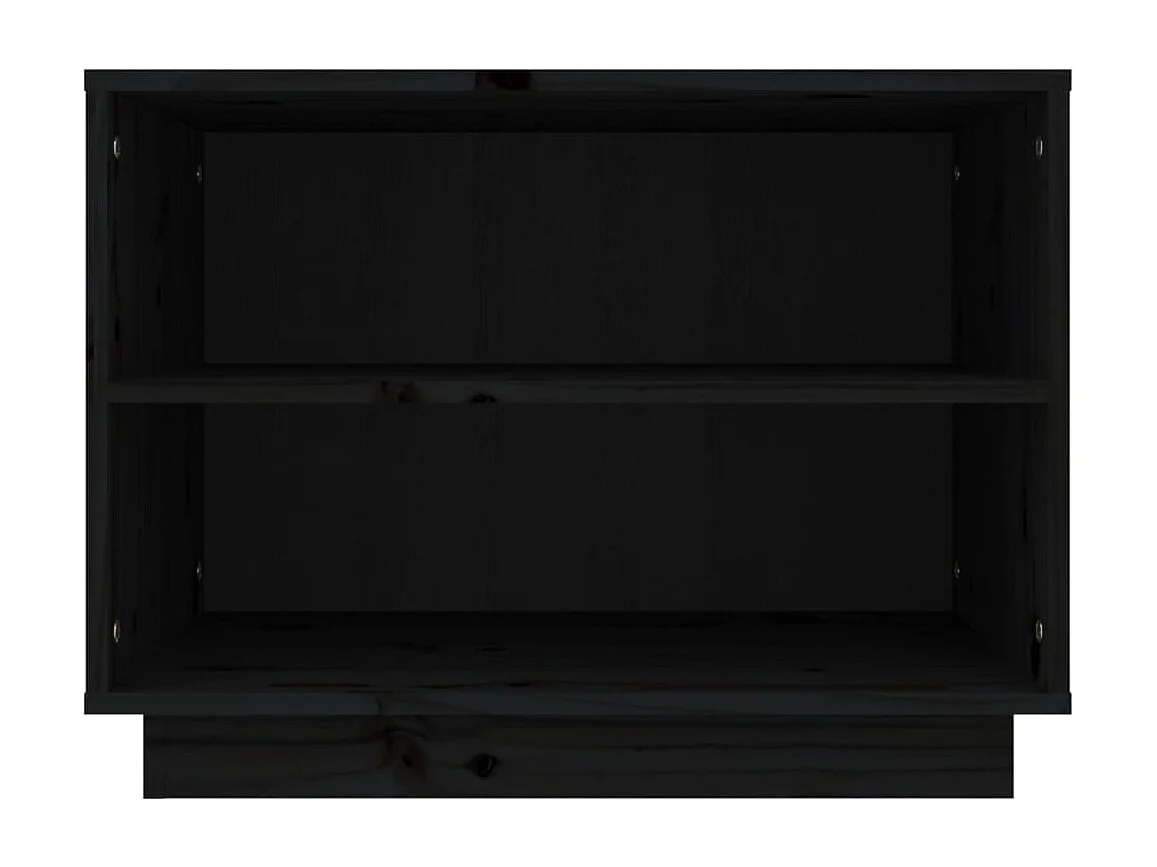 Armoire à chaussures Noir 60x34x45 Bois de pin massif