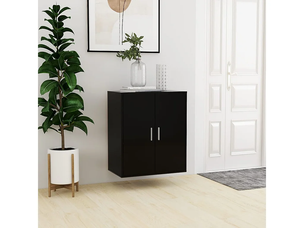 Armoire à chaussures Noir 60x35x70 2