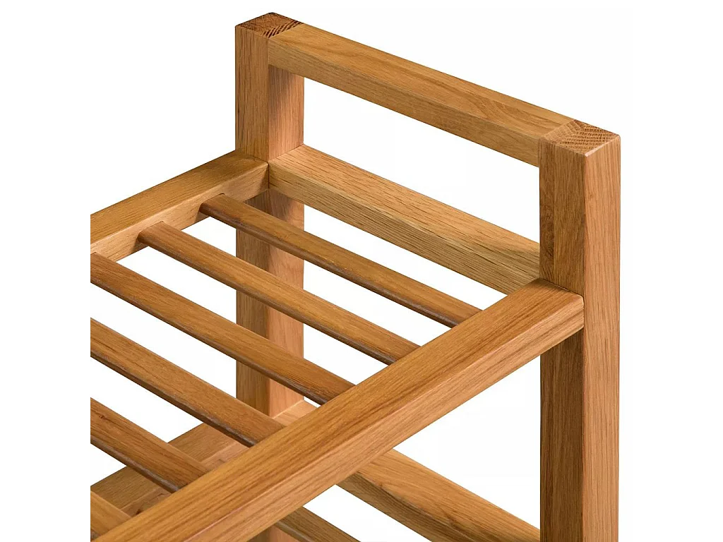 Étagère à chaussures avec 3 étagères 100x27x59,5 Chêne massif