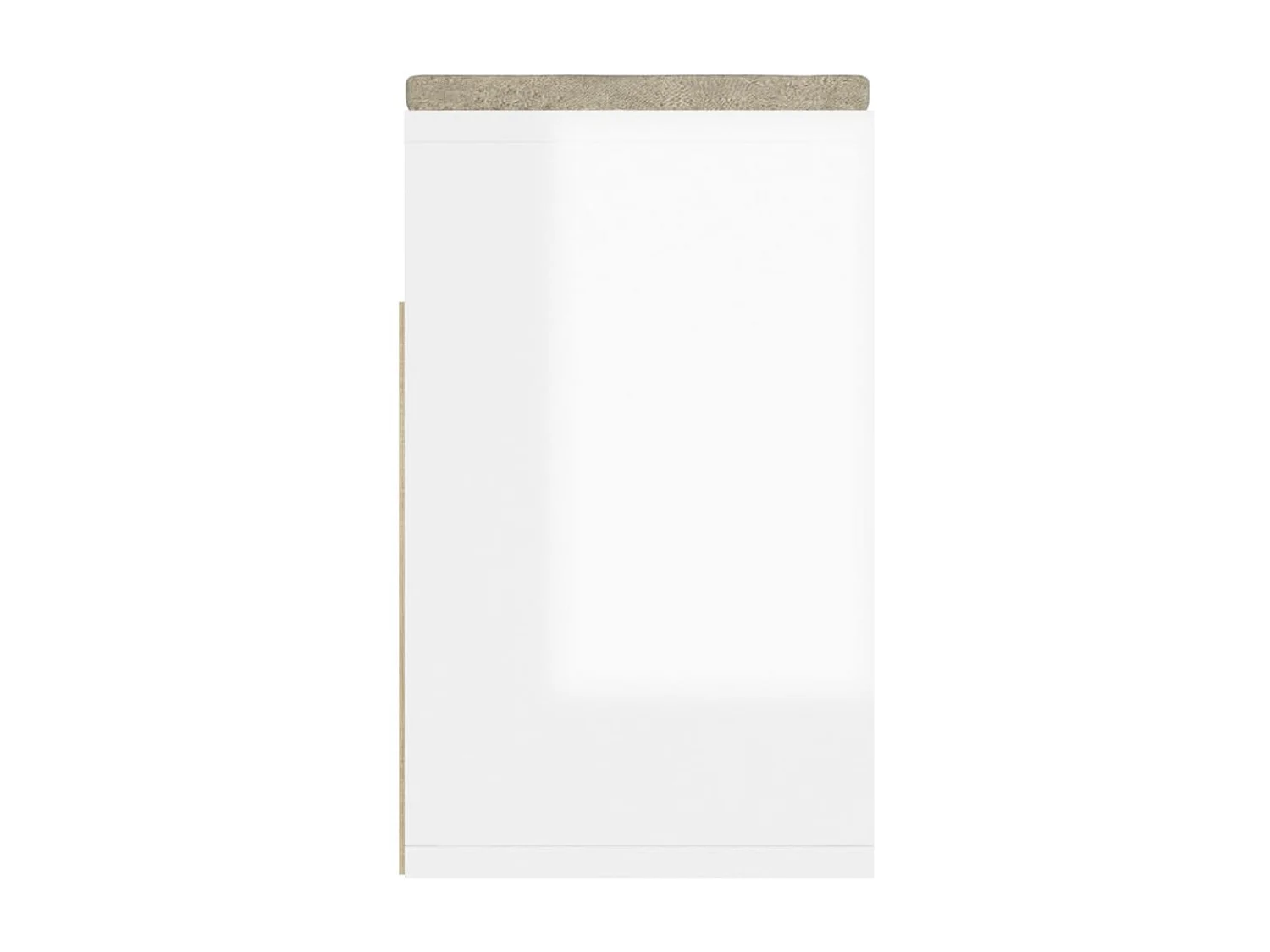 Banc à chaussures coussin Blanc brillant 104x30x49