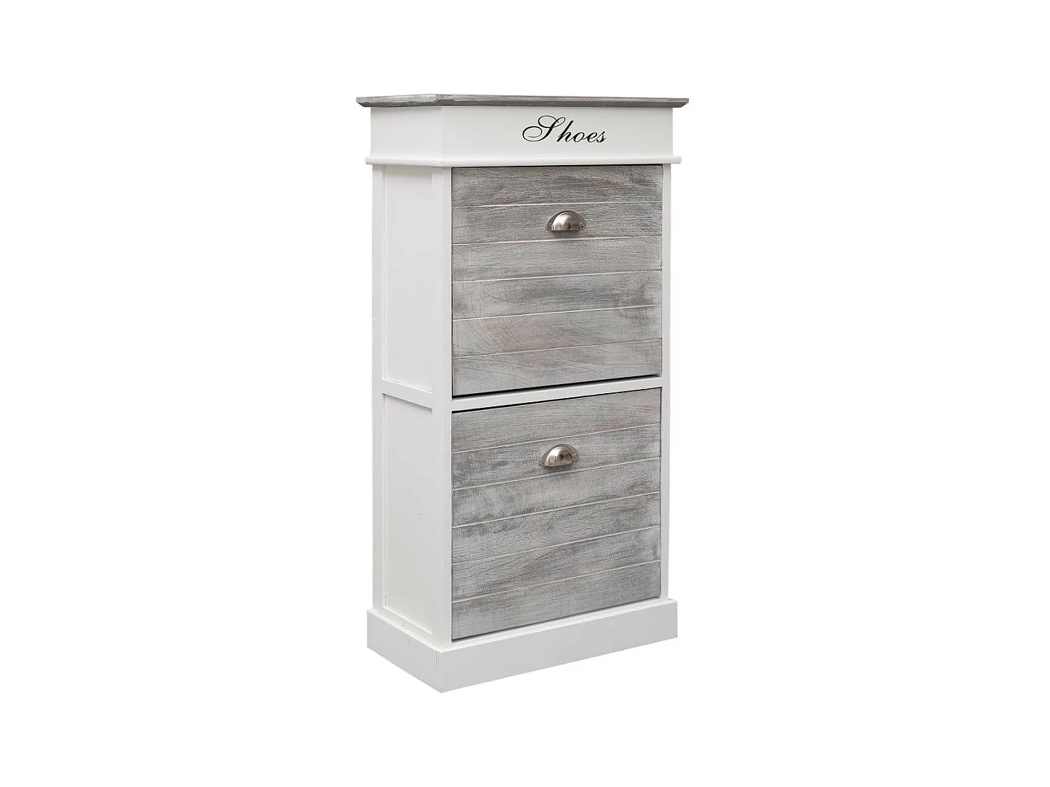 Armoire à chaussures Gris 50 x 28x98 Bois de Paulownia