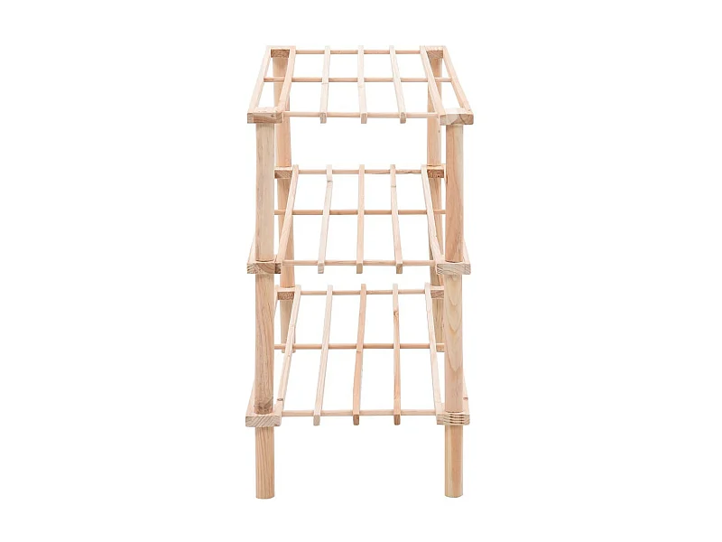 Range-chaussures à 3 étagères Bois de sapin solide