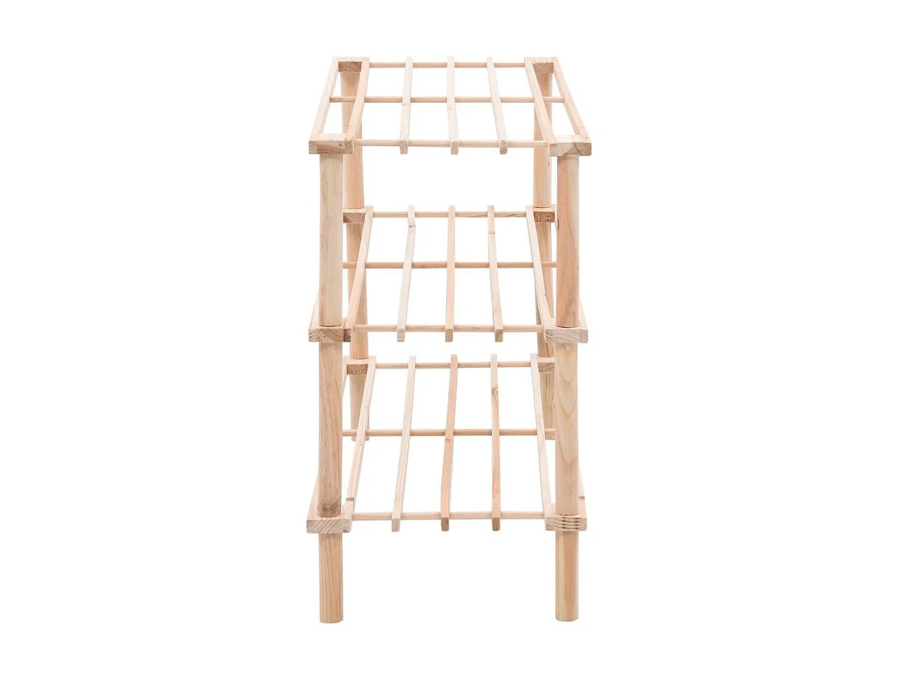 Range-chaussures à 3 étagères Bois de sapin solide