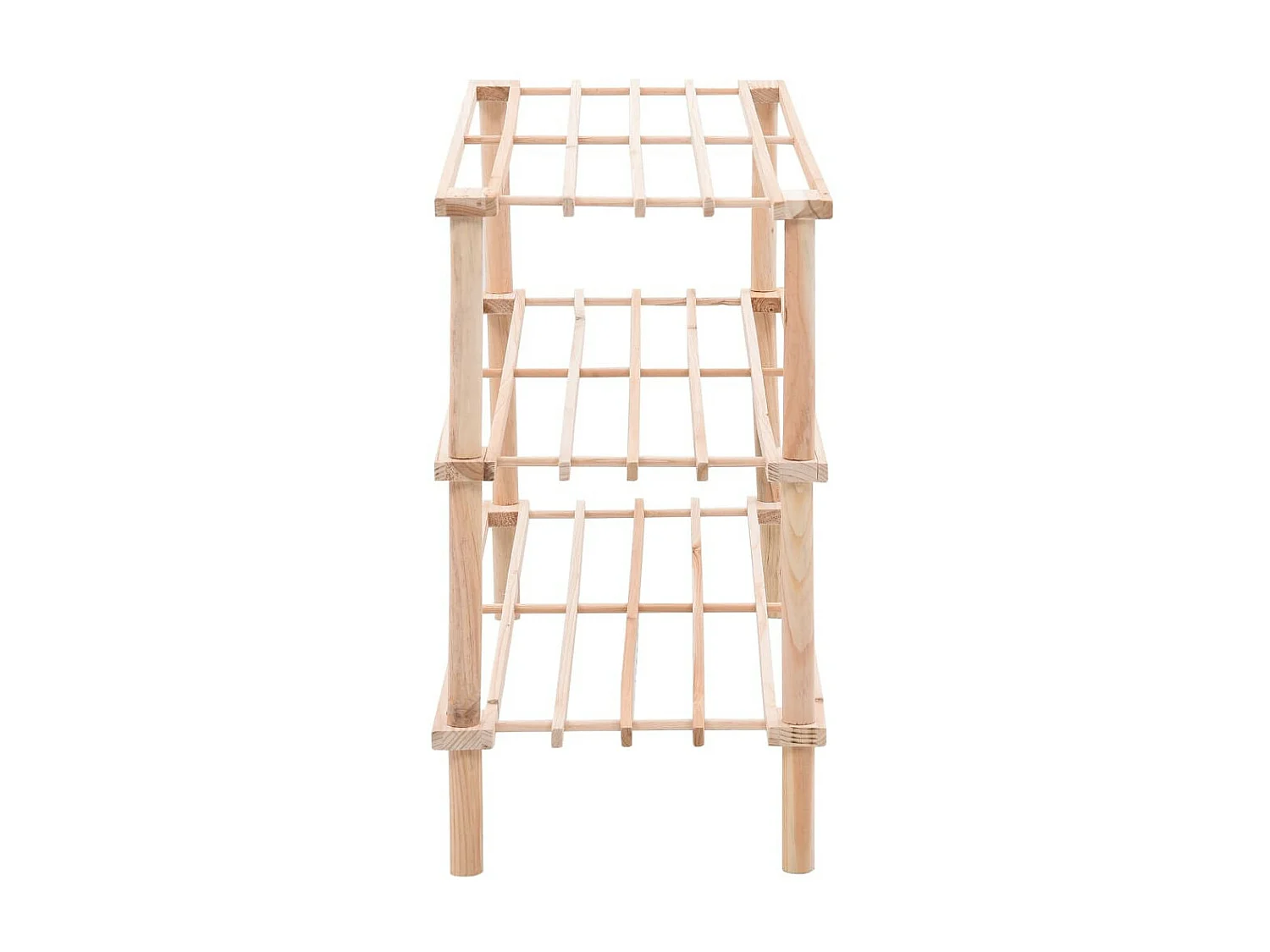 Range-chaussures à 3 étagères Bois de sapin solide