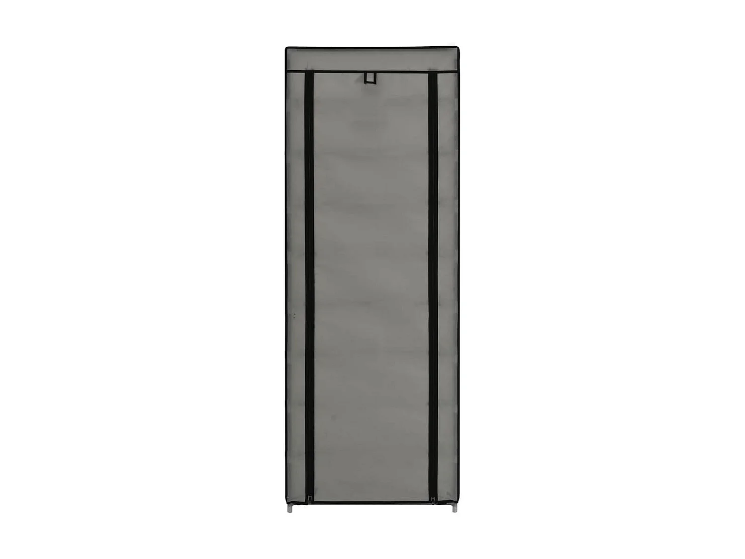 Armoire à chaussures avec housse Gris 57x29x162 Tissu