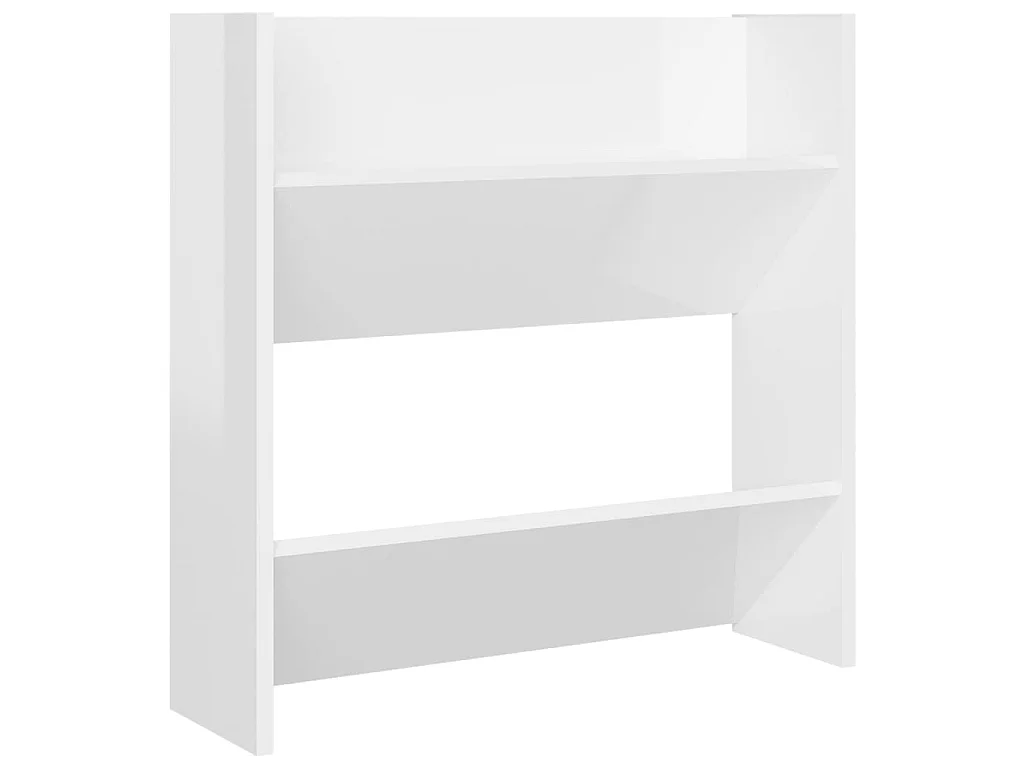 Armoires à chaussures murales 4 pcs Blanc brillant 60x18x60